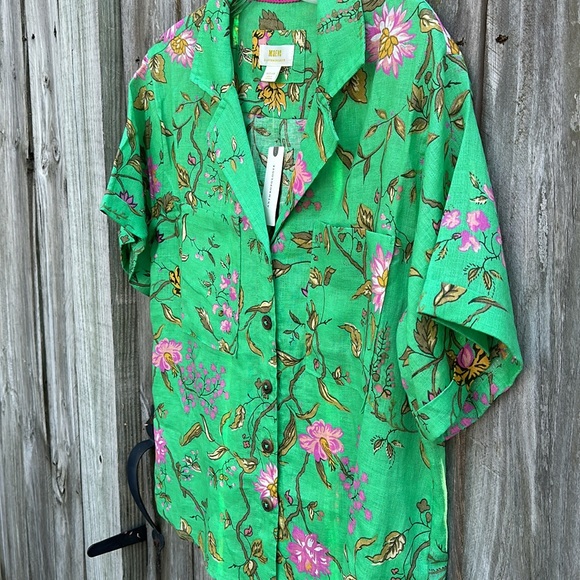 Mauve Linen Suffer Shirt - Picture 9 of 11